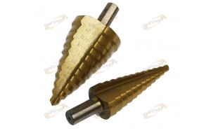 2 PC STEP TITANIUM NITRIDE COATED 23 SIZES DRILL BIT SET 3/16" TO 1-3/8"